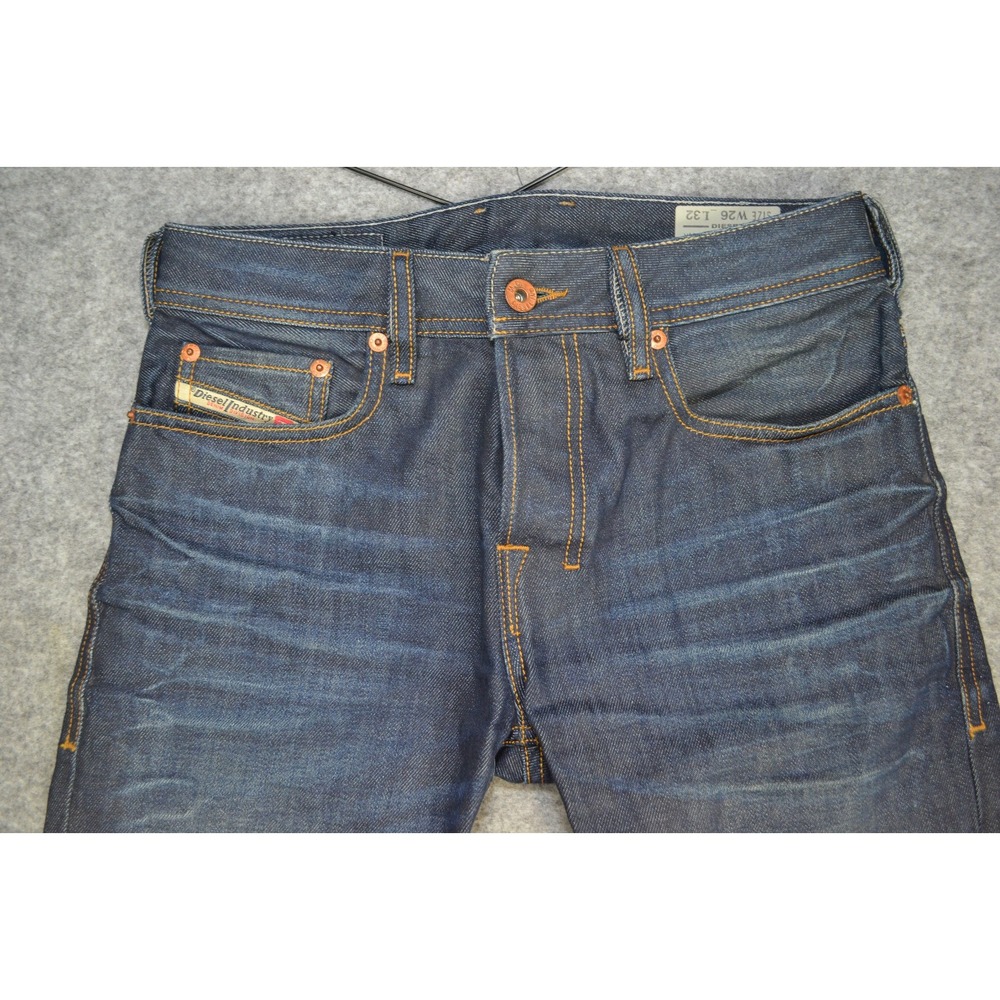 DIESEL Zatiny Bootcut Button Fly Jeans Mens SZ 28x27 (Tag 26x32) Dark Wash 0073N - Picture 3 of 16